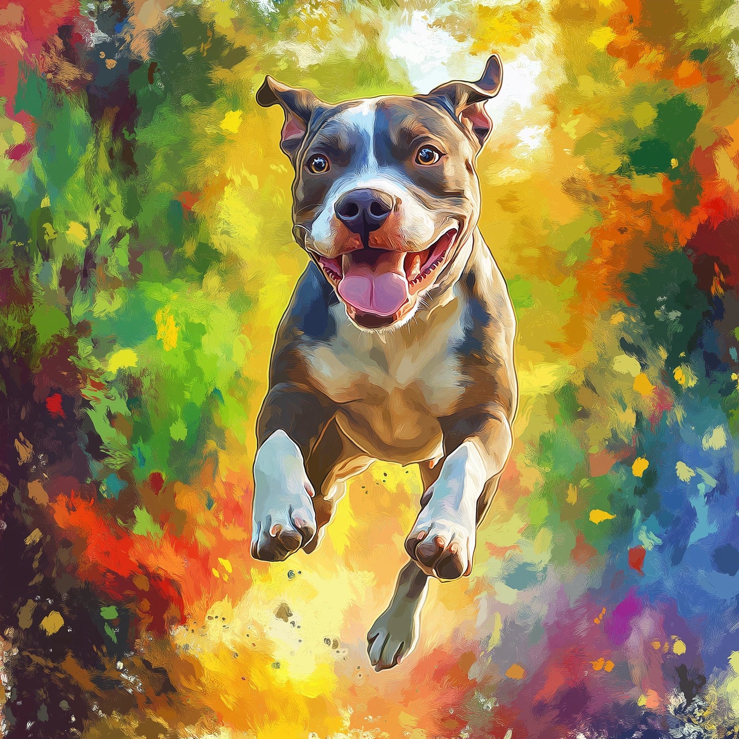 Pitbull leap by Paul